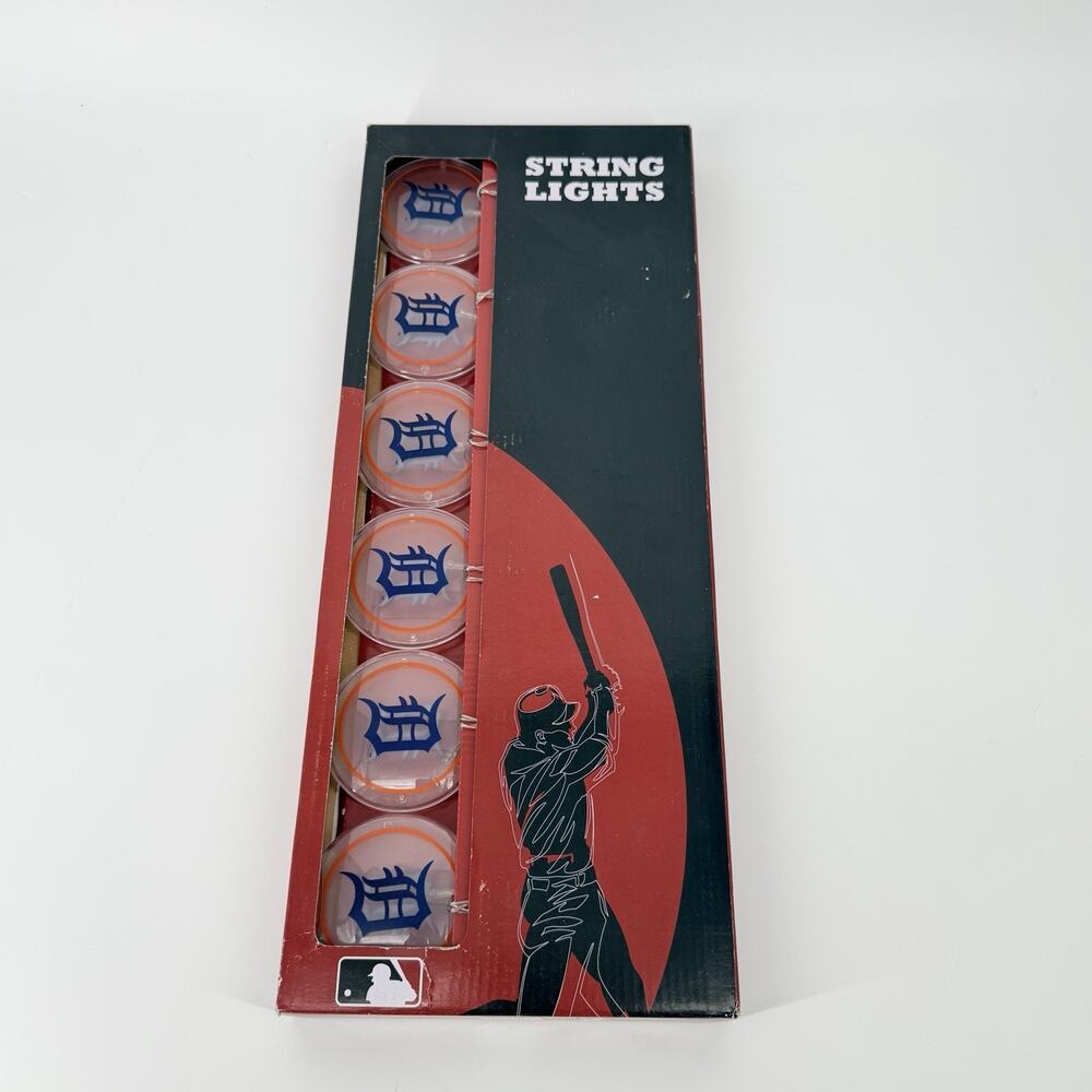 DETROIT TIGERS String Lights Team Sports America 12 Lights 9 Feet Long